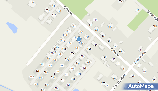 Kamienna, Główna, 53b, mapa Kamienna