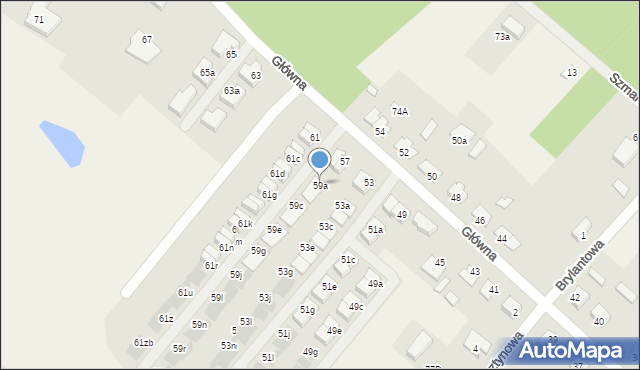 Kamienna, Główna, 59a, mapa Kamienna