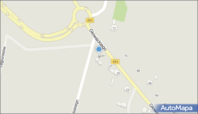 Kamieńsk, Głowackiego Bartosza, 29, mapa Kamieńsk