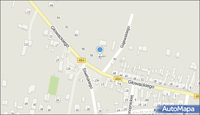 Kamieńsk, Głowackiego Bartosza, 52, mapa Kamieńsk