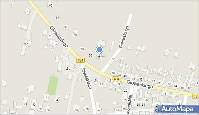 Kamieńsk, Głowackiego Bartosza, 54, mapa Kamieńsk