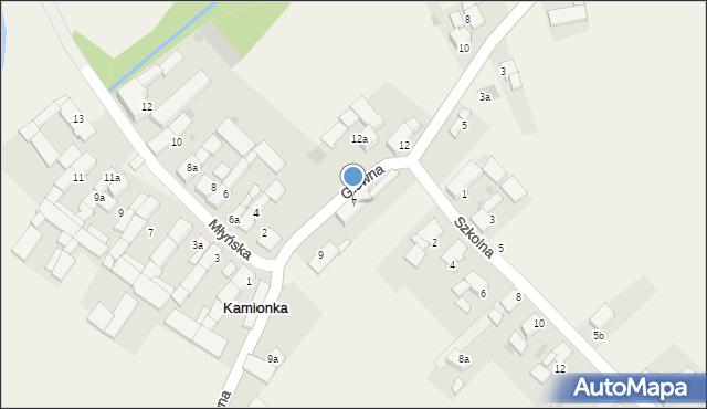 Kamionka, Główna, 7, mapa Kamionka