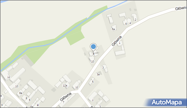 Kamionka, Główna, 8, mapa Kamionka