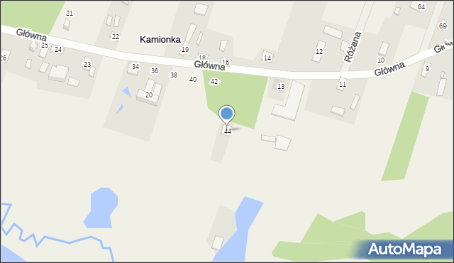 Kamionka, Główna, 44, mapa Kamionka