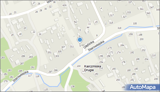 Karczmiska Drugie, Głęboka, 1, mapa Karczmiska Drugie