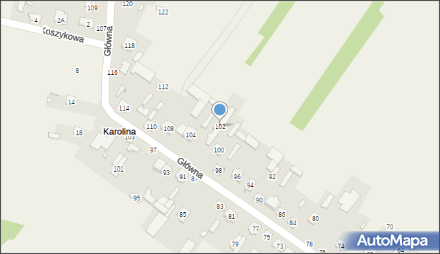 Karolina, Główna, 102, mapa Karolina