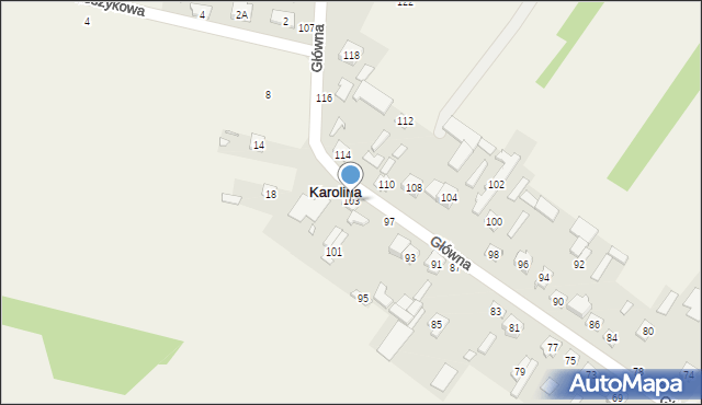 Karolina, Główna, 103, mapa Karolina