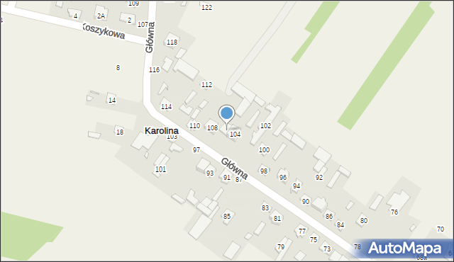 Karolina, Główna, 106, mapa Karolina