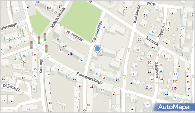 Katowice, Głowackiego Bartosza, 24, mapa Katowic