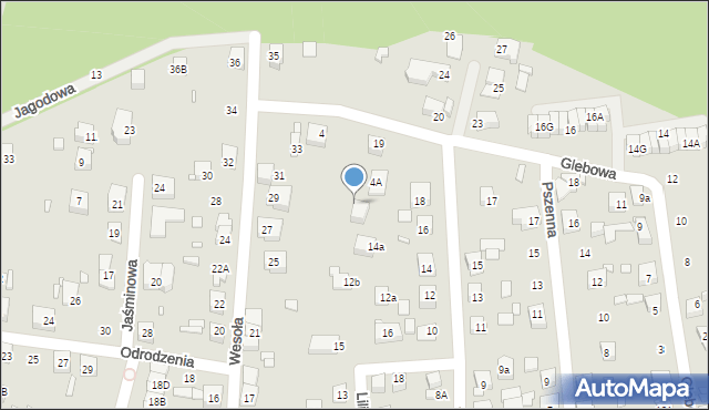 Katowice, Glebowa, 19b, mapa Katowic