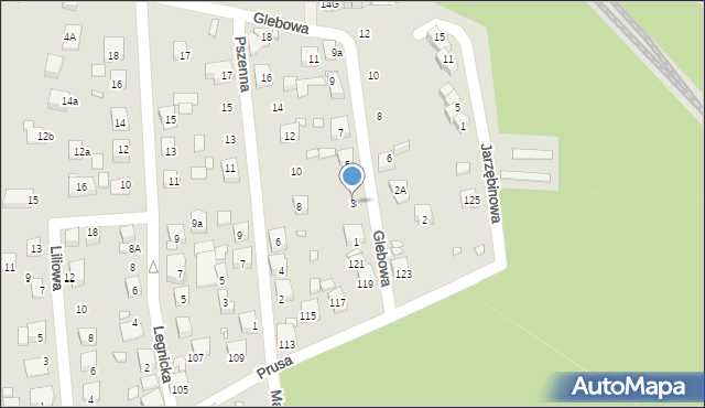 Katowice, Glebowa, 3, mapa Katowic