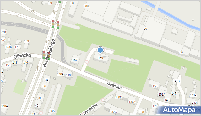 Katowice, Gliwicka, 159, mapa Katowic