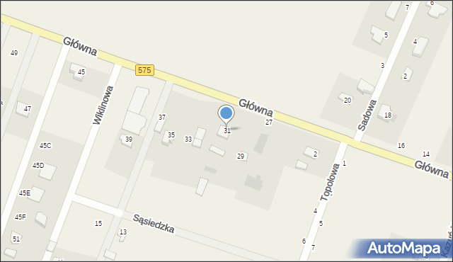 Kazuń Nowy, Główna, 31, mapa Kazuń Nowy