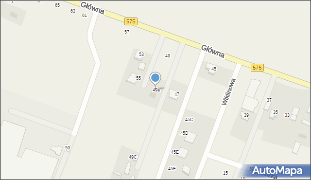 Kazuń Nowy, Główna, 49a, mapa Kazuń Nowy