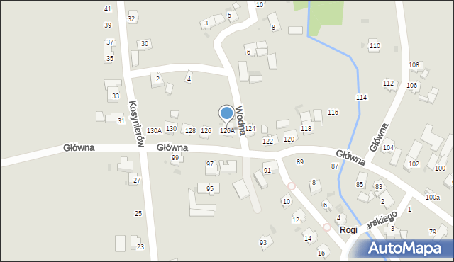 Kędzierzyn-Koźle, Główna, 126A, mapa Kędzierzyna-Koźle