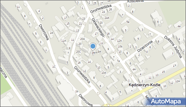 Kędzierzyn-Koźle, Głowackiego Aleksandra, 15, mapa Kędzierzyna-Koźle