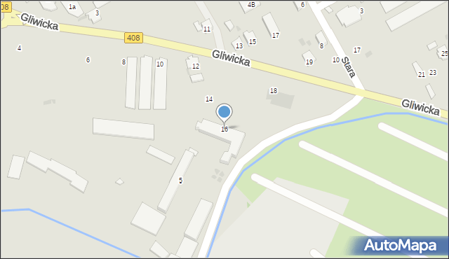 Kędzierzyn-Koźle, Gliwicka, 16, mapa Kędzierzyna-Koźle