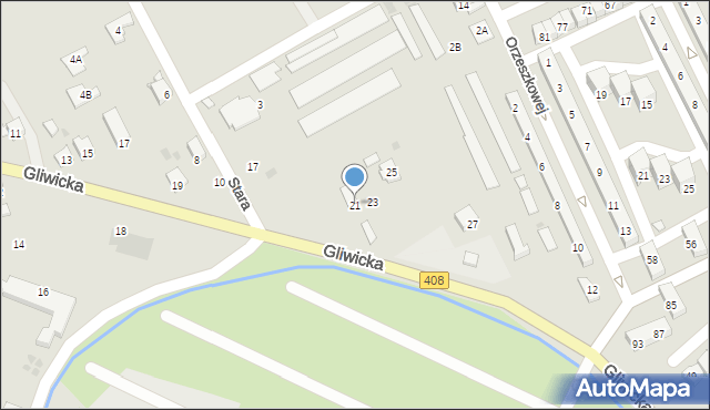Kędzierzyn-Koźle, Gliwicka, 21, mapa Kędzierzyna-Koźle