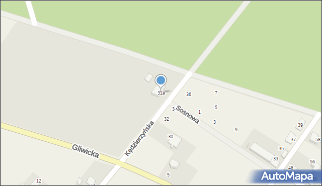 Kędzierzyn-Koźle, Gliwicka, 31a, mapa Kędzierzyna-Koźle