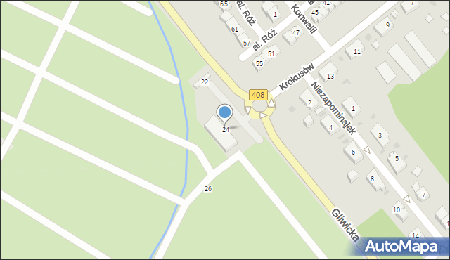 Kędzierzyn-Koźle, Gliwicka, 24, mapa Kędzierzyna-Koźle