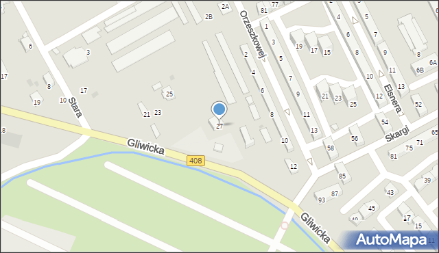 Kędzierzyn-Koźle, Gliwicka, 27, mapa Kędzierzyna-Koźle