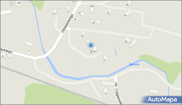 Kęty, Głowackiego Bartosza, 12, mapa Kęty