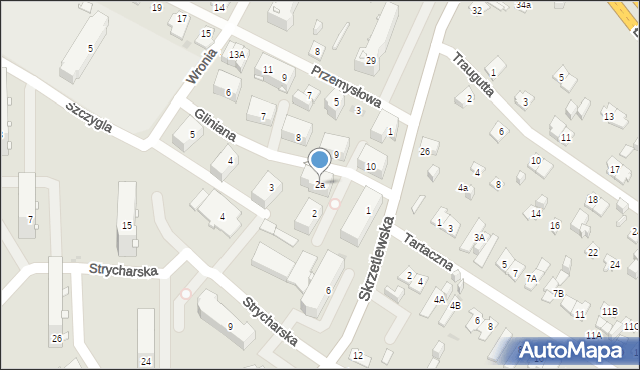Kielce, Gliniana, 2a, mapa Kielc