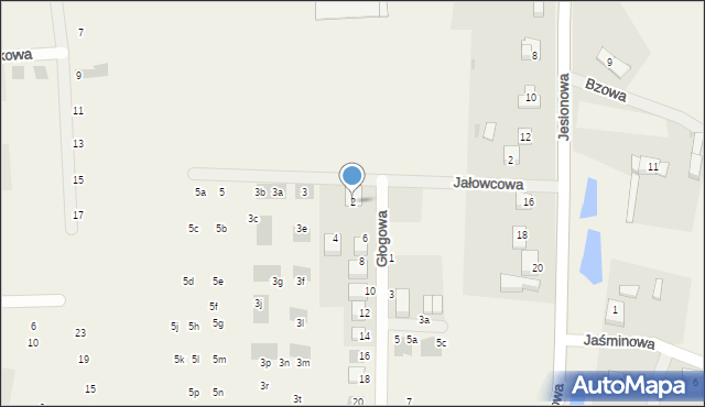 Kiełczówek, Głogowa, 2, mapa Kiełczówek