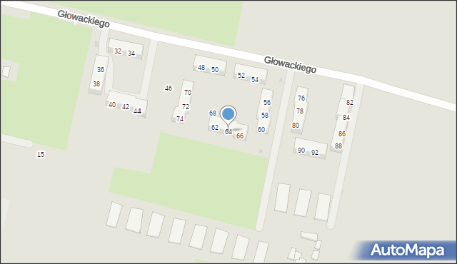 Kietrz, Głowackiego, 64, mapa Kietrz