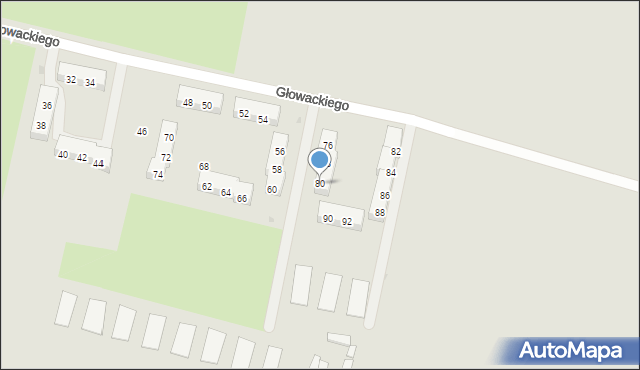 Kietrz, Głowackiego, 80, mapa Kietrz