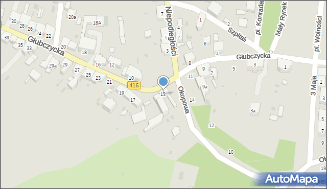 Kietrz, Głubczycka, 13, mapa Kietrz