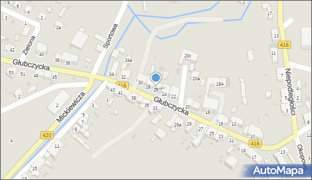 Kietrz, Głubczycka, 26, mapa Kietrz