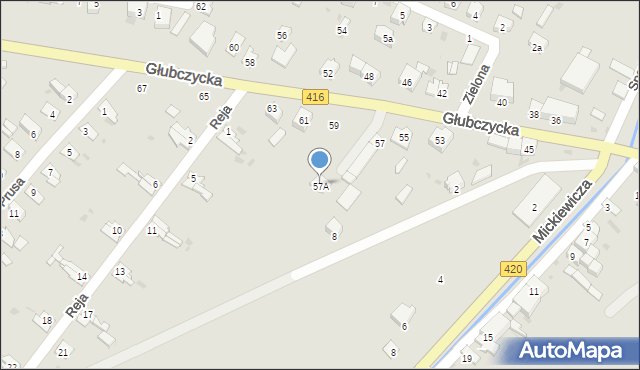 Kietrz, Głubczycka, 57A, mapa Kietrz