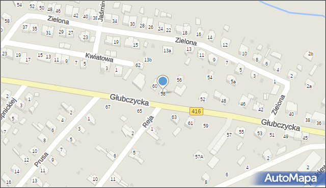 Kietrz, Głubczycka, 58, mapa Kietrz