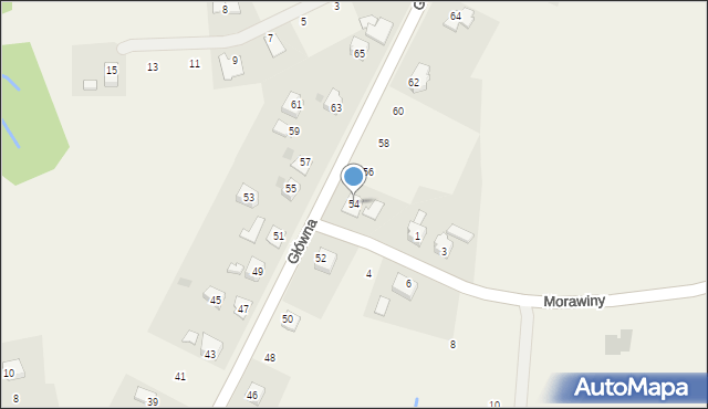 Kisielów, Główna, 54, mapa Kisielów