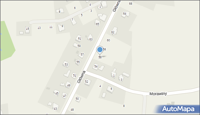 Kisielów, Główna, 56, mapa Kisielów