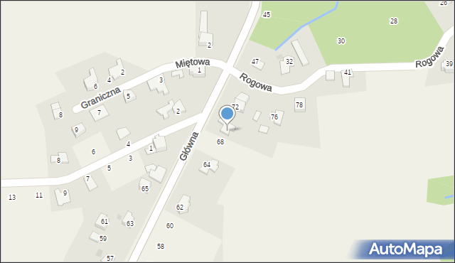 Kisielów, Główna, 70, mapa Kisielów