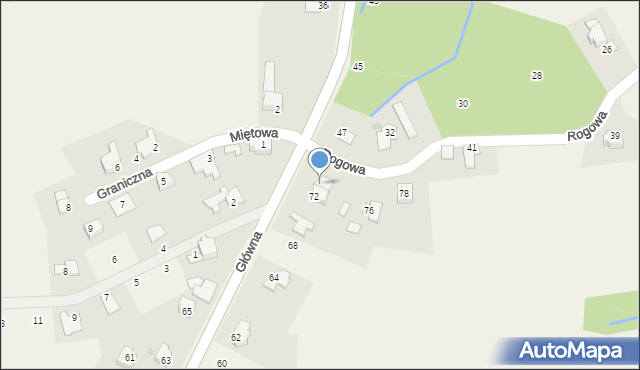 Kisielów, Główna, 74, mapa Kisielów