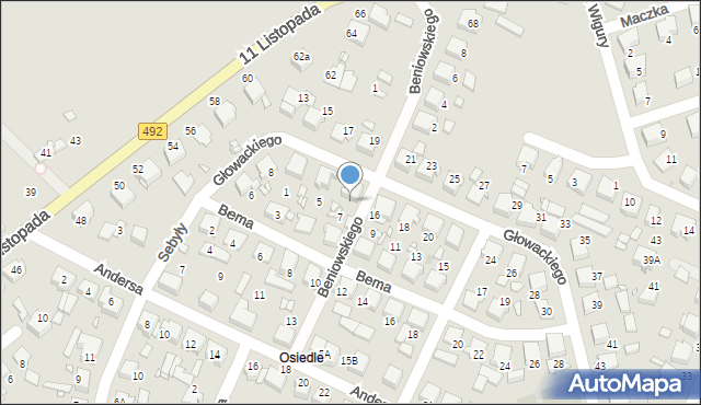 Kłobuck, Głowackiego Bartosza, 14, mapa Kłobuck