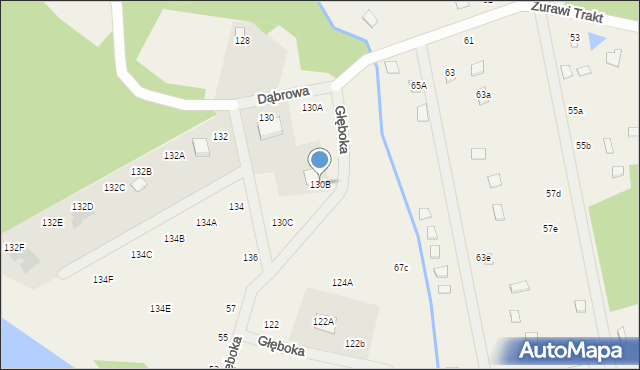 Klonowo Dolne, Głęboka, 130B, mapa Klonowo Dolne