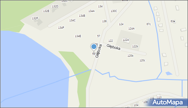 Klonowo Dolne, Głęboka, 53, mapa Klonowo Dolne