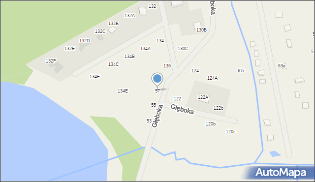 Klonowo Dolne, Głęboka, 57, mapa Klonowo Dolne