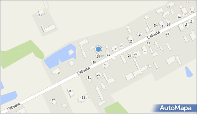 Klukowo, Główna, 34, mapa Klukowo