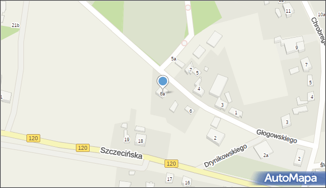 Kobylanka, Głogowskiego Piotra, ks., 6a, mapa Kobylanka