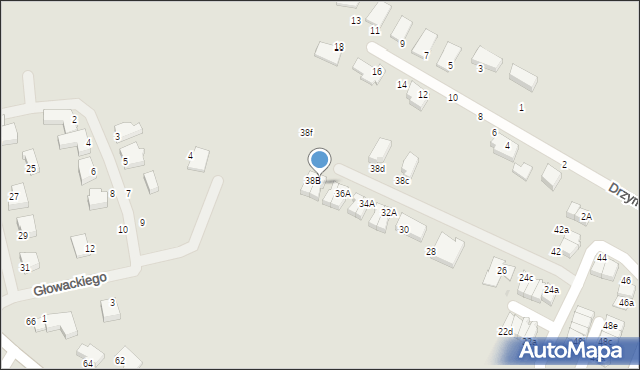 Kobylnica, Głowackiego Bartosza, 38a, mapa Kobylnica