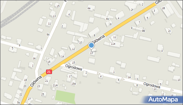 Kobylnica, Główna, 13, mapa Kobylnica