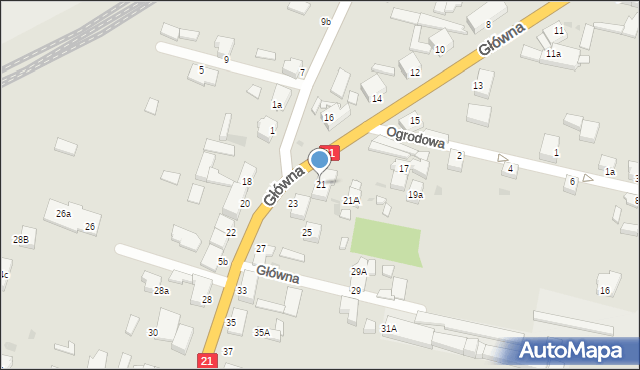 Kobylnica, Główna, 21, mapa Kobylnica