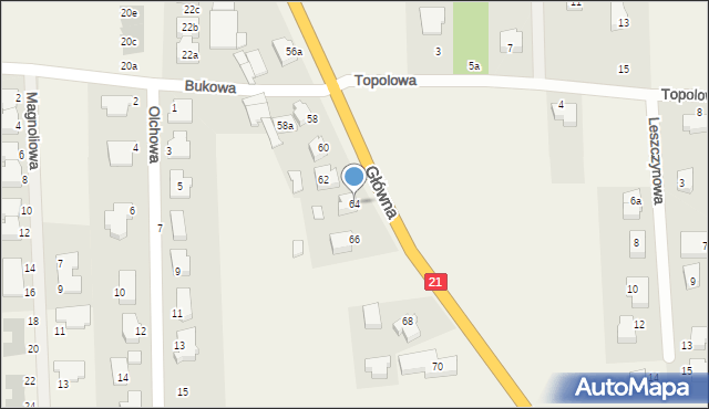 Kobylnica, Główna, 64, mapa Kobylnica