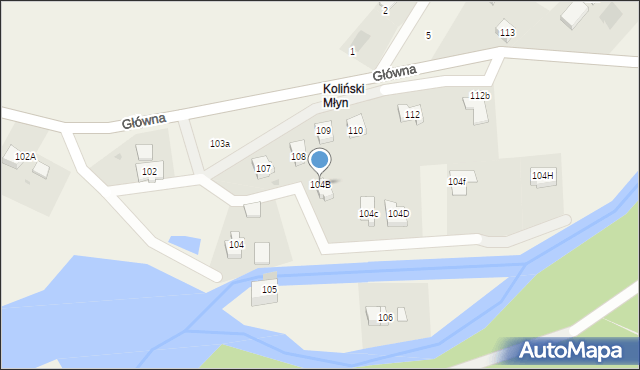 Kolincz, Główna, 104B, mapa Kolincz