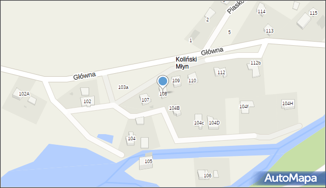 Kolincz, Główna, 108, mapa Kolincz